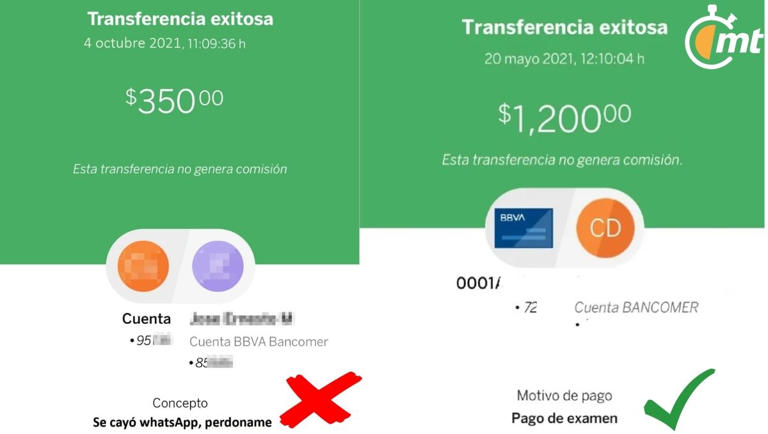 ¿Cuáles son los conceptos de pagos que debes EVITAR hacer al momento de transferir? Aquí te decimos