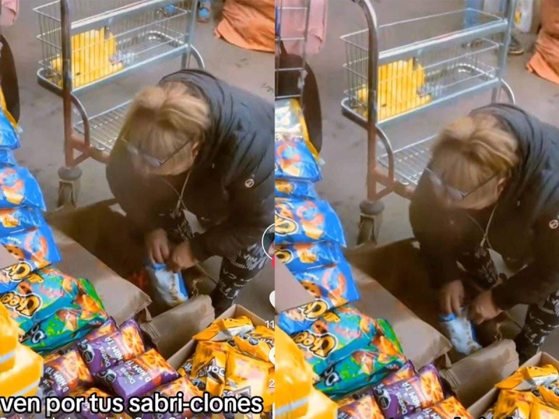VIDEO: Captan a vendedora llenando bolsas de Cheetos… ¿A qué saben los sabri-clones?