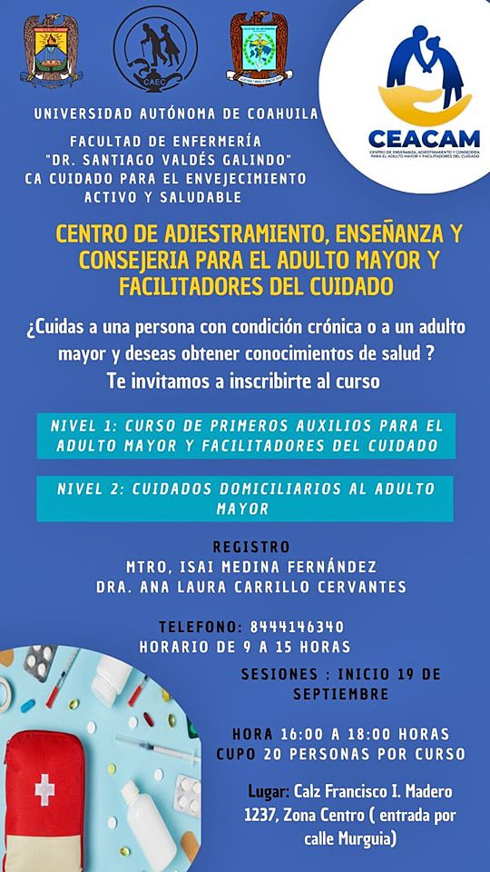 Hoy arranca curso de primeros auxilios para adultos mayores