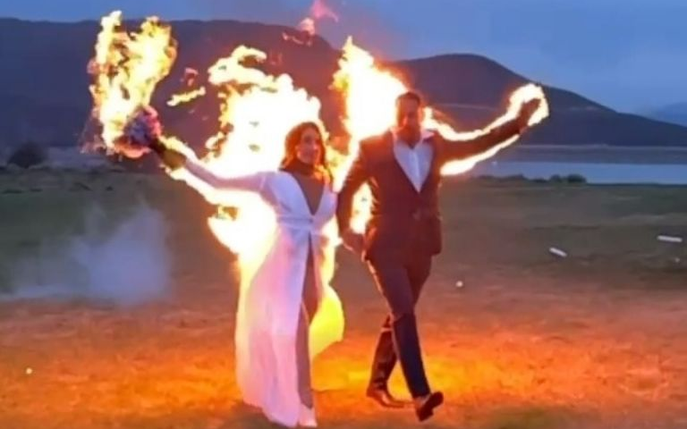 ¿Boda desastrosa? Novios se incendian durante la ceremonia