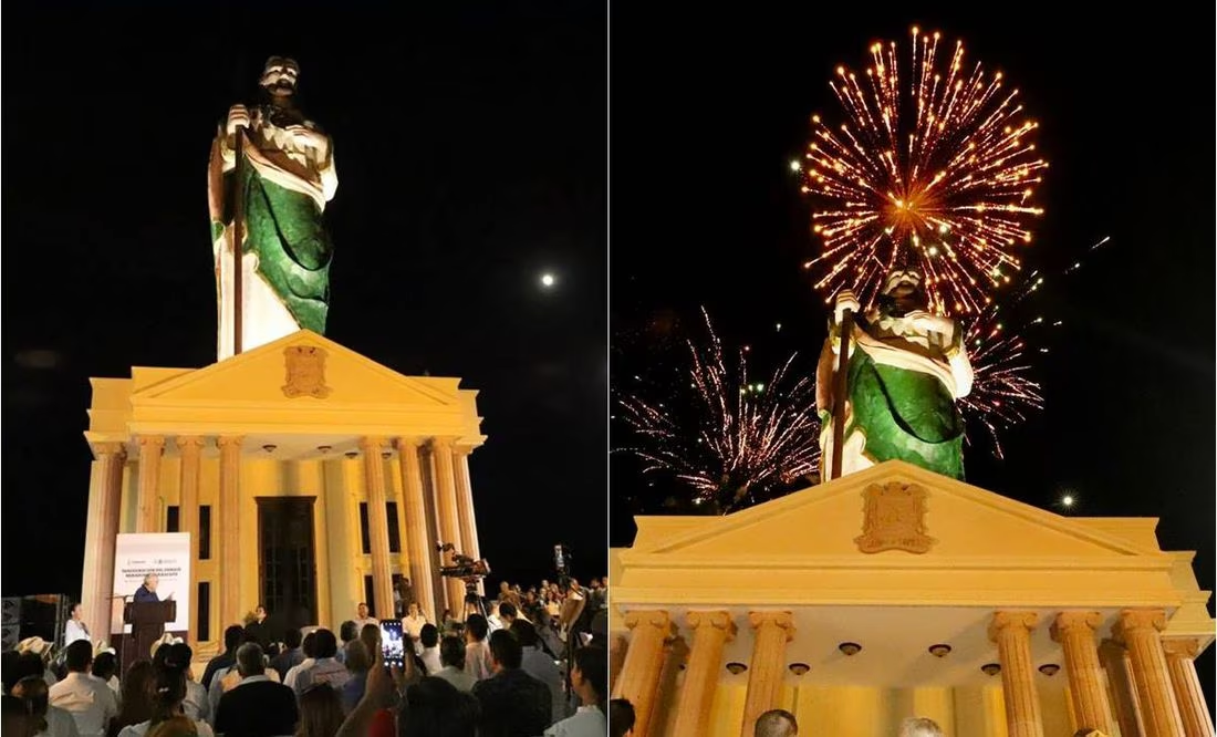 Inauguran figura de 25 metros de altura de Judas Tadeo en Badiraguato, Sinaloa