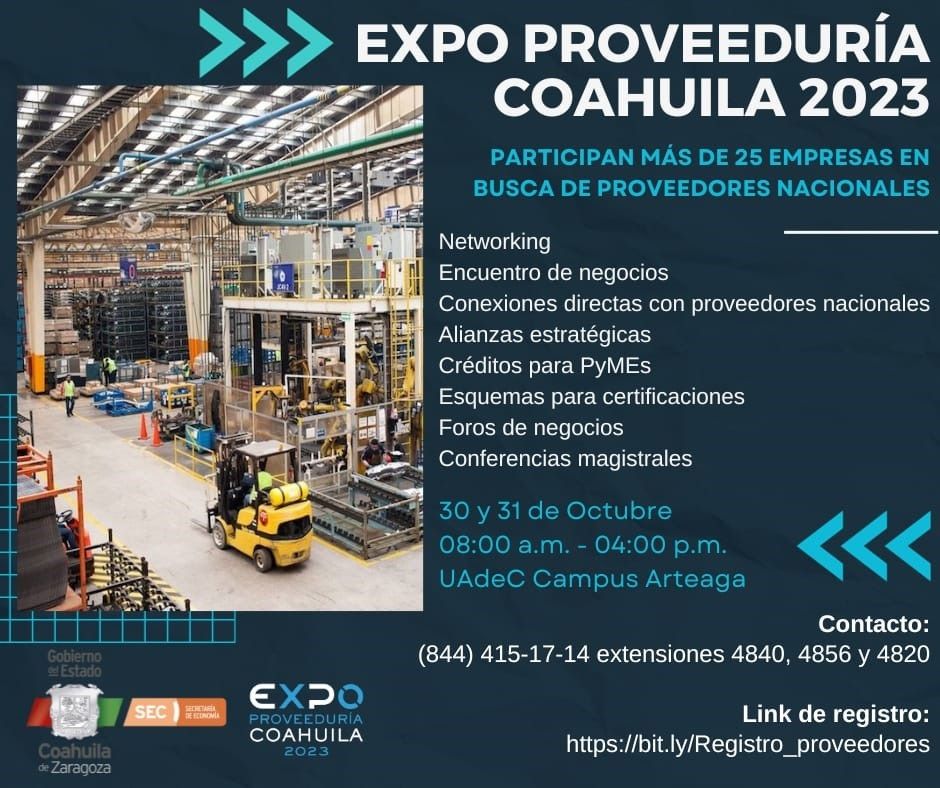 Convergen empresas en CU con Expo Proveeduría Coahuila 2023