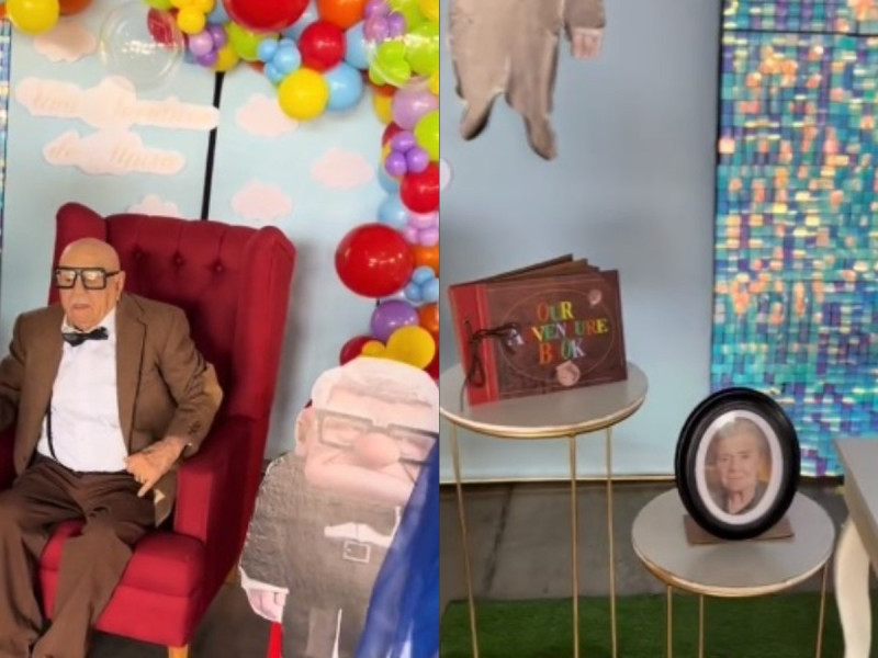 VIDEO: Abuelito celebra su cumpleaños con fiesta temática de ‘Up’ y recuerda a su esposa fallecida