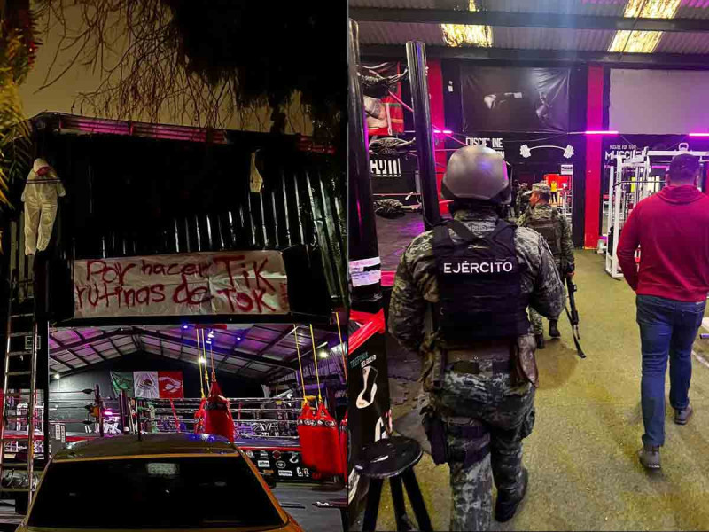 Decoran gym con cuerpos falsos por Halloween y les cae el Ejército