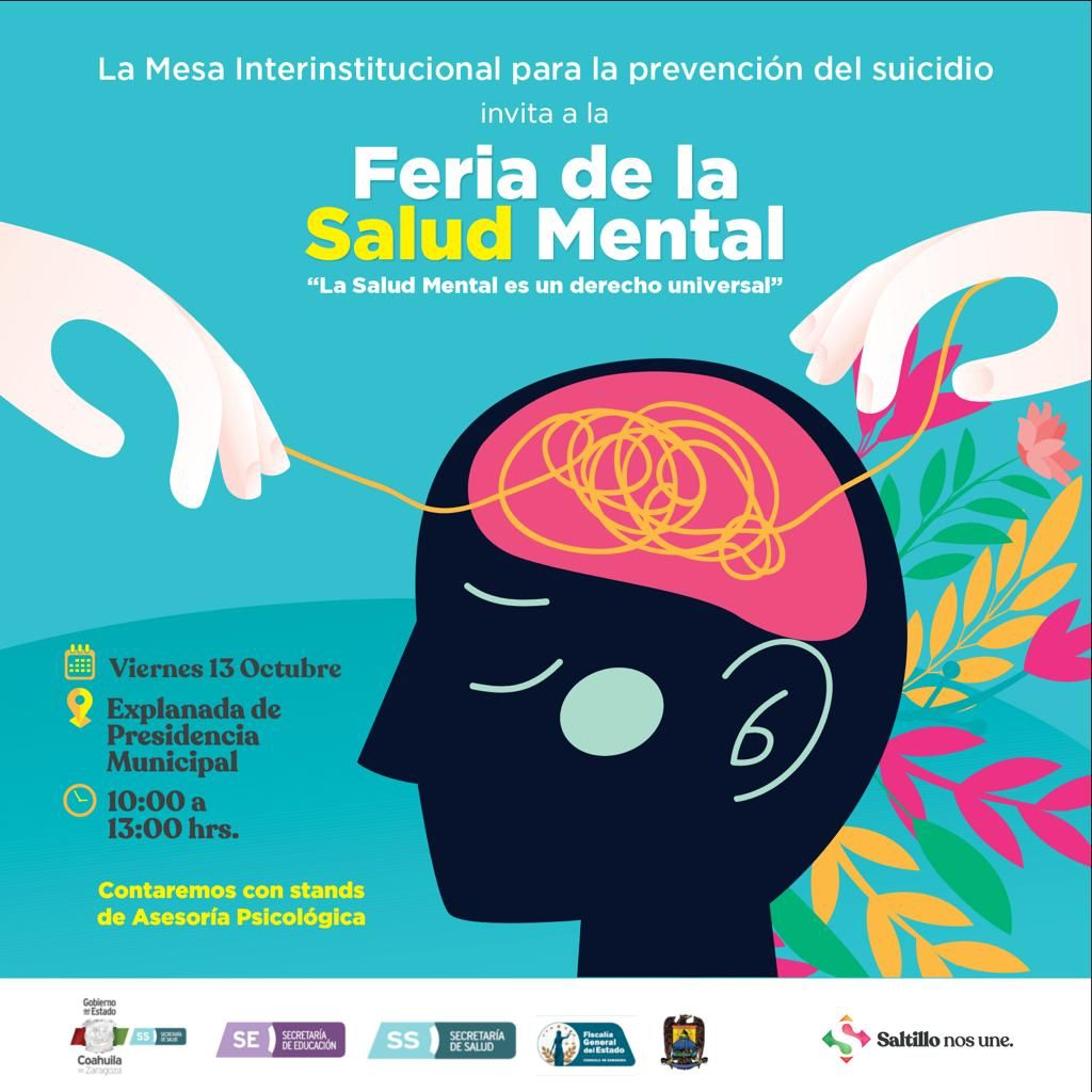 Habrá Feria de la Salud Mental en Presidencia
