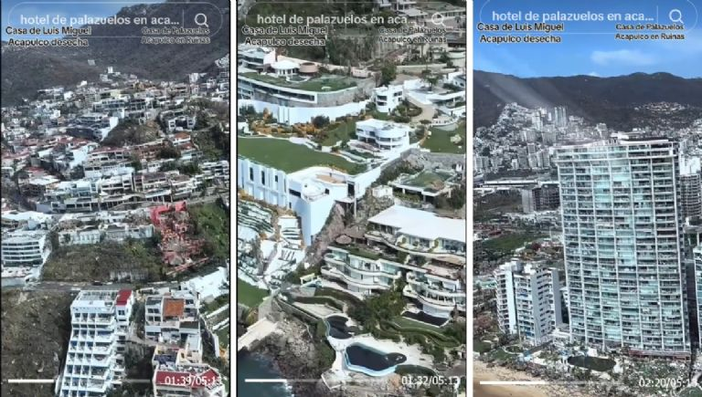 La casa de Luis Miguel en Acapulco quedó hecha pedazos, vista aérea muestra la devastación de Otis: VIDEO