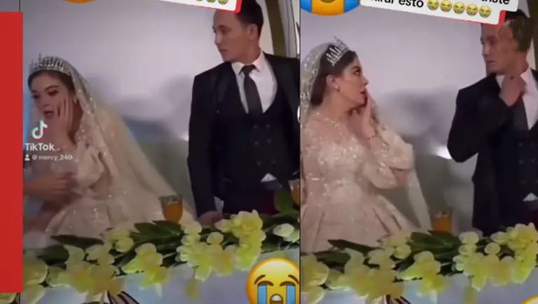 ¡En plena boda! Novio golpea brutalmente a su esposa; redes reaccionan | VIDEO