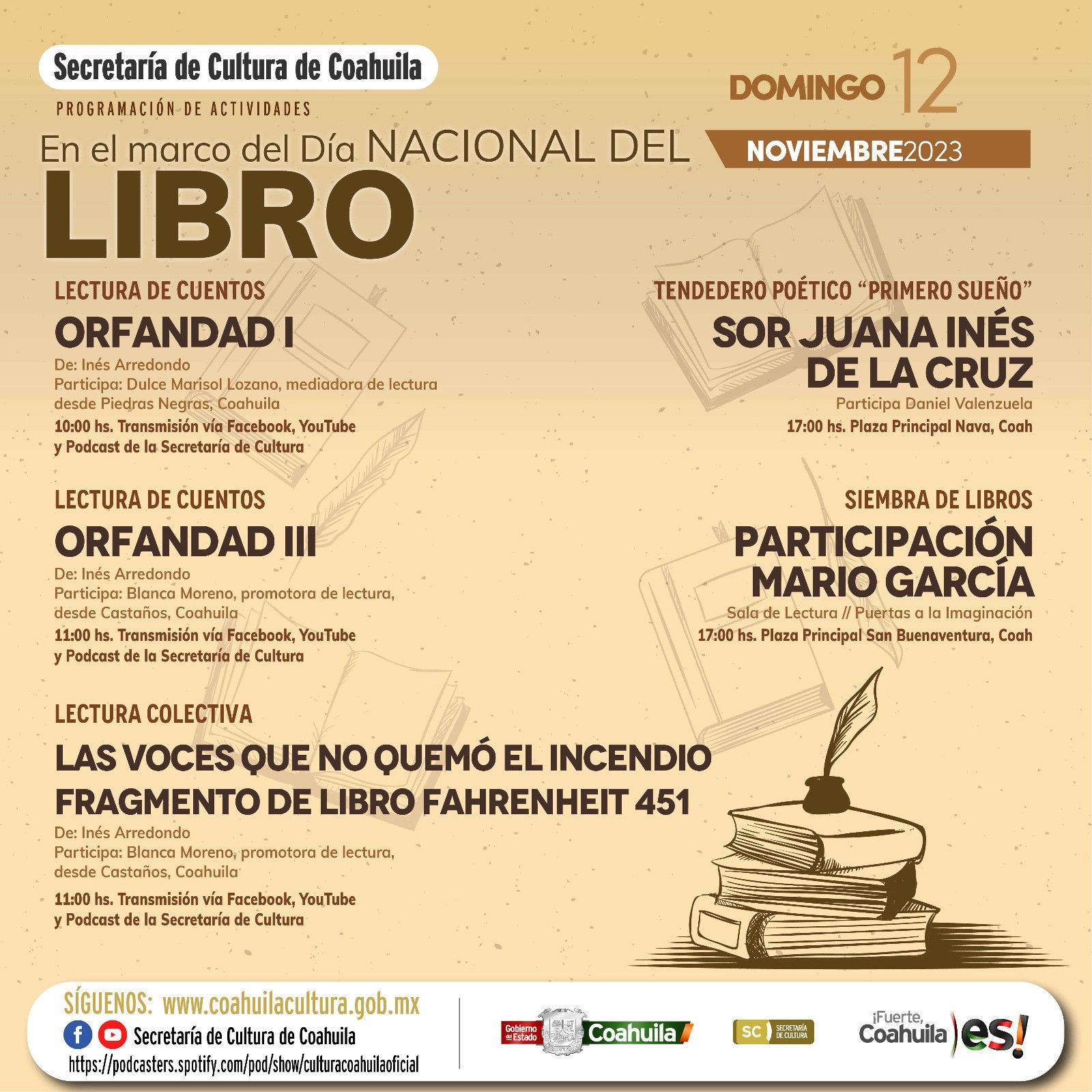 Celebran en Coahuila Día Nacional del Libro