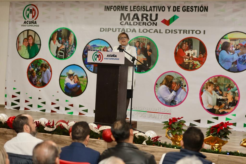 Rinde Maru Calderón su informe de gestión