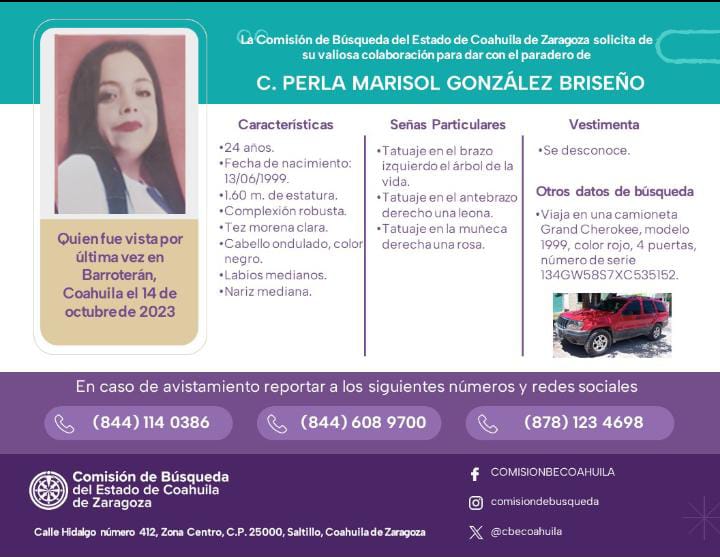 Buscan a joven mujer