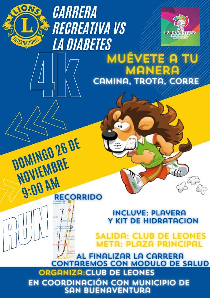 Invita San Buenaventura a carrera contra diabetes