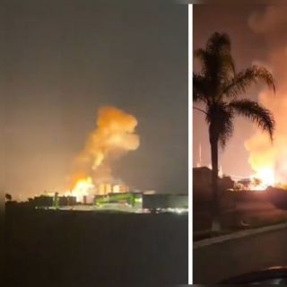 VIDEO: se registra fuerte incendio tras explosión de subestación eléctrica de CFE en Juriquilla, Querétaro