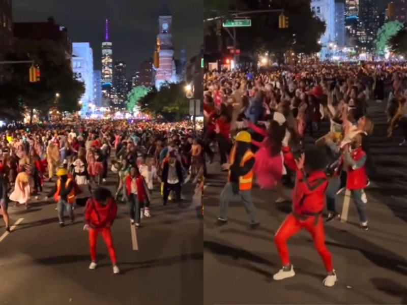 VIDEO: miles de personas bailan «Thriller» de Michael Jackson en Nueva York