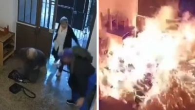 IMÁGENES FUERTES: hombre golpea y quema viva a su tía para quedarse con una millonaria herencia