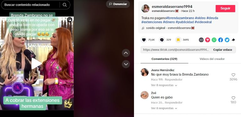 Brenda Zambrano debe unas extensiones de cabello, la acusan de no pagar y colgar llamadas: VIDEO