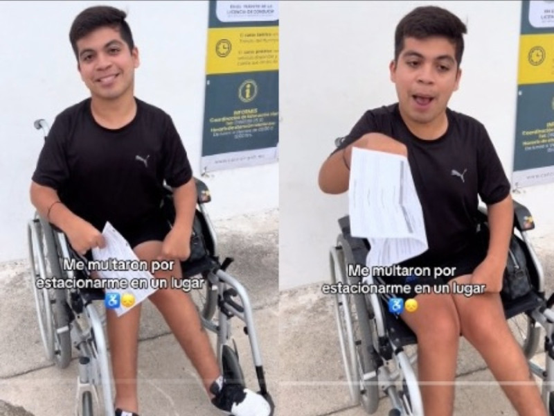 VIDEO: Multan a joven en silla de ruedas por estacionarse en un lugar para discapacitados