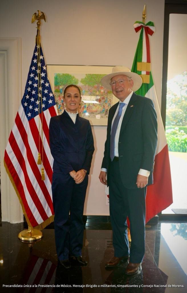 Sheinbaum y Xóchitl plantean desarrollo comercial y modernización de la frontera a Ken Salazar