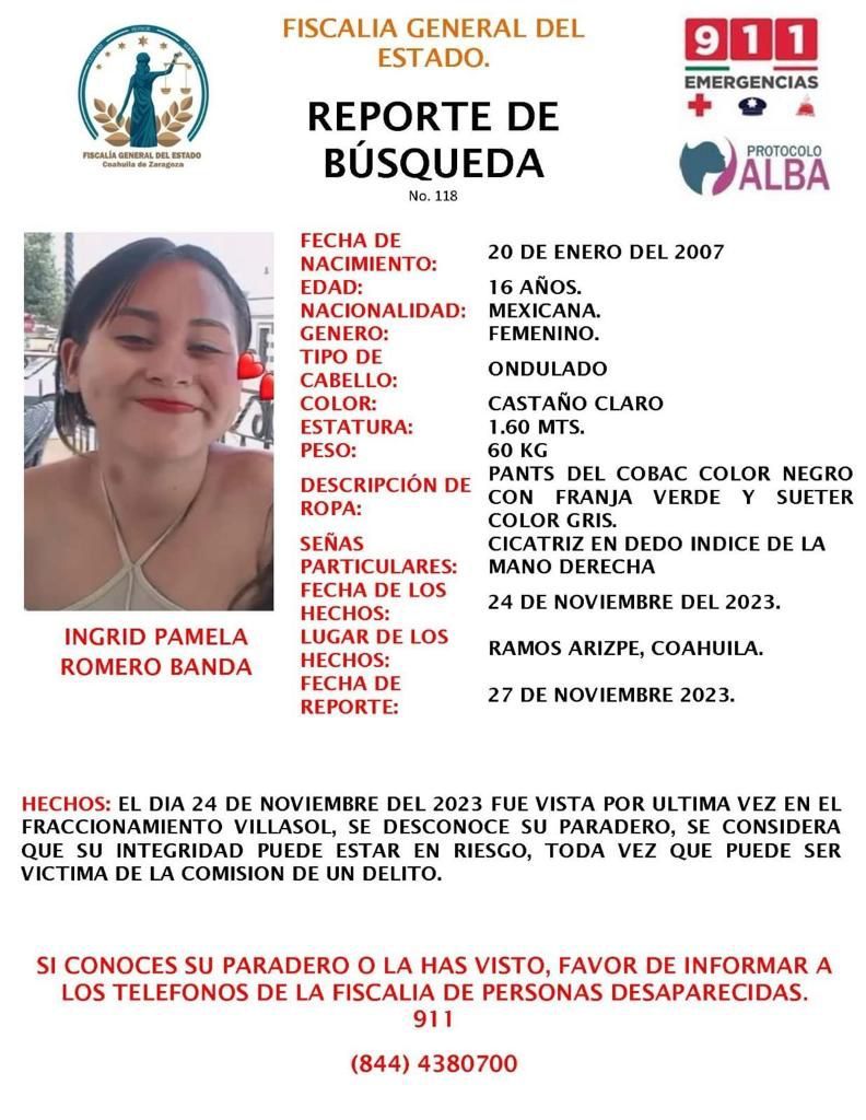 Cumple menor 10 días desaparecida