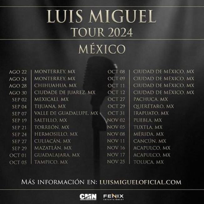 INCLUYE LUIS MIGUEL A COAHUILA EN GIRA 2024