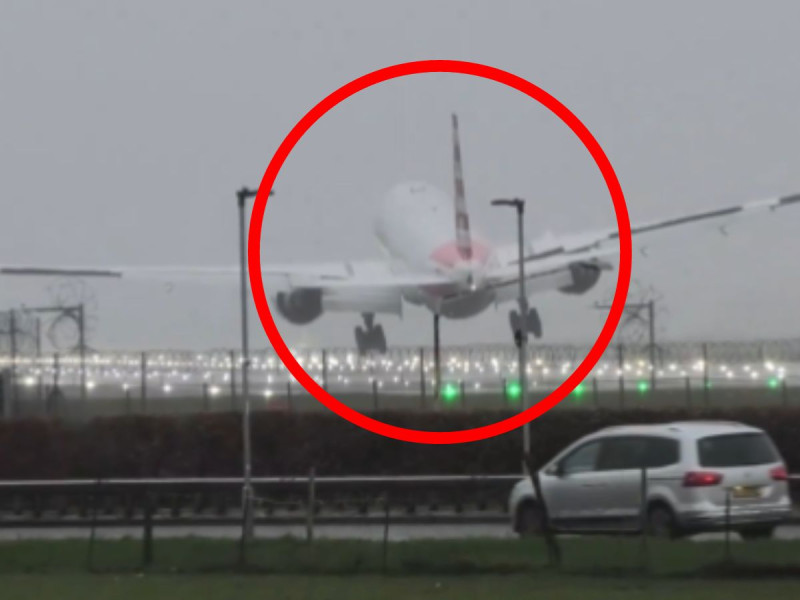VIDEO: El terrorífico momento en que un avión se balancea al aterrizar en Reino Unido
