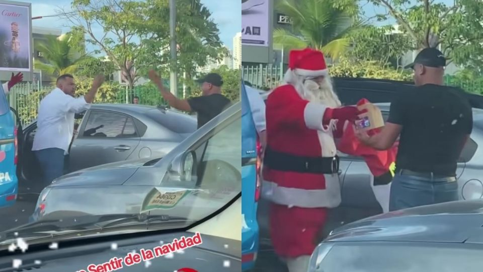 VIDEO VIRAL: Santa Claus detiene pelea callejera con el espíritu navideño