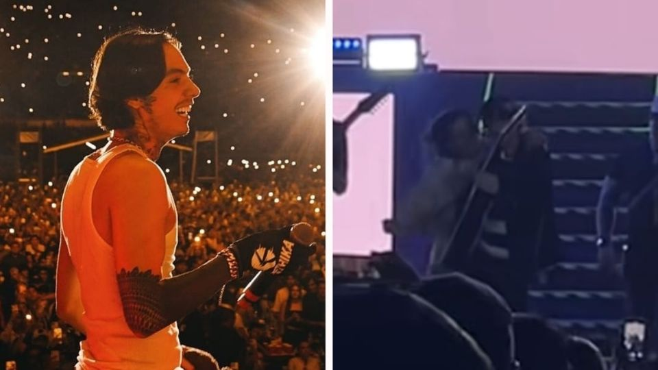 Natanael Cano besa a su guitarrista en pleno concierto y genera polémica: VIDEO