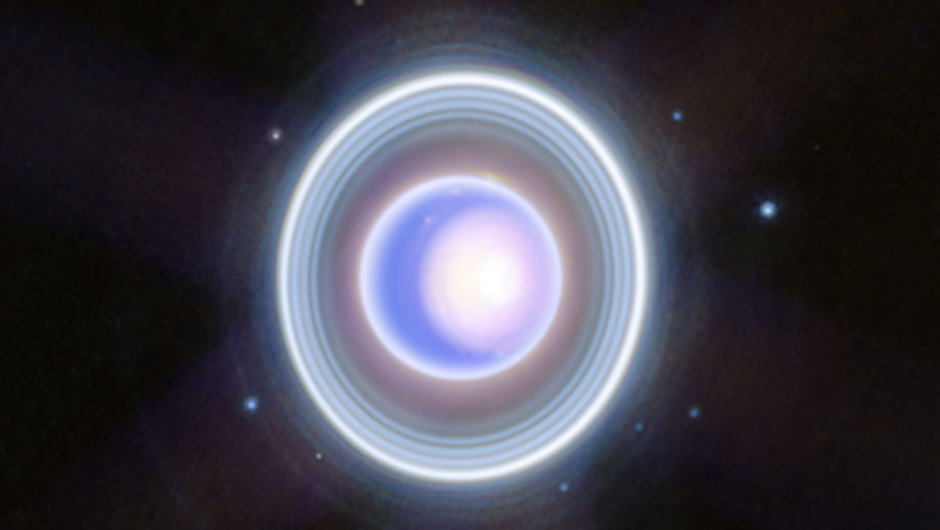 Los anillos ocultos de Urano brillan en una nueva imagen captada por el telescopio espacial James Webb