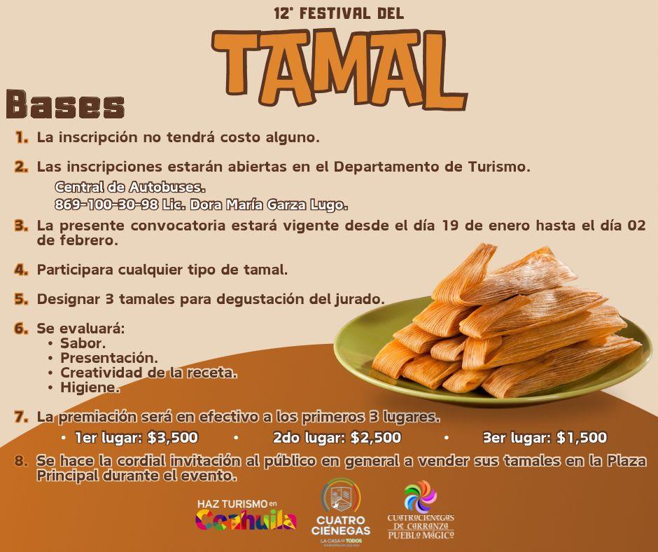 Convocan al XII Concurso del Tamal en 4 Ciénegas