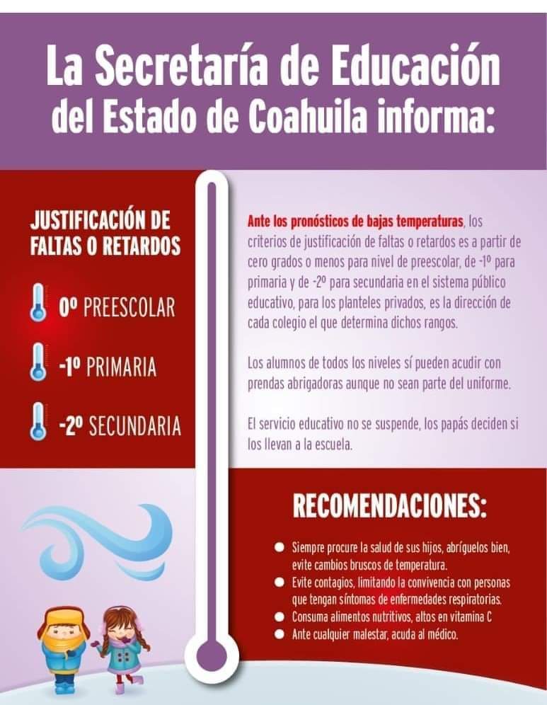 Emite sector educativo criterio de asistencias