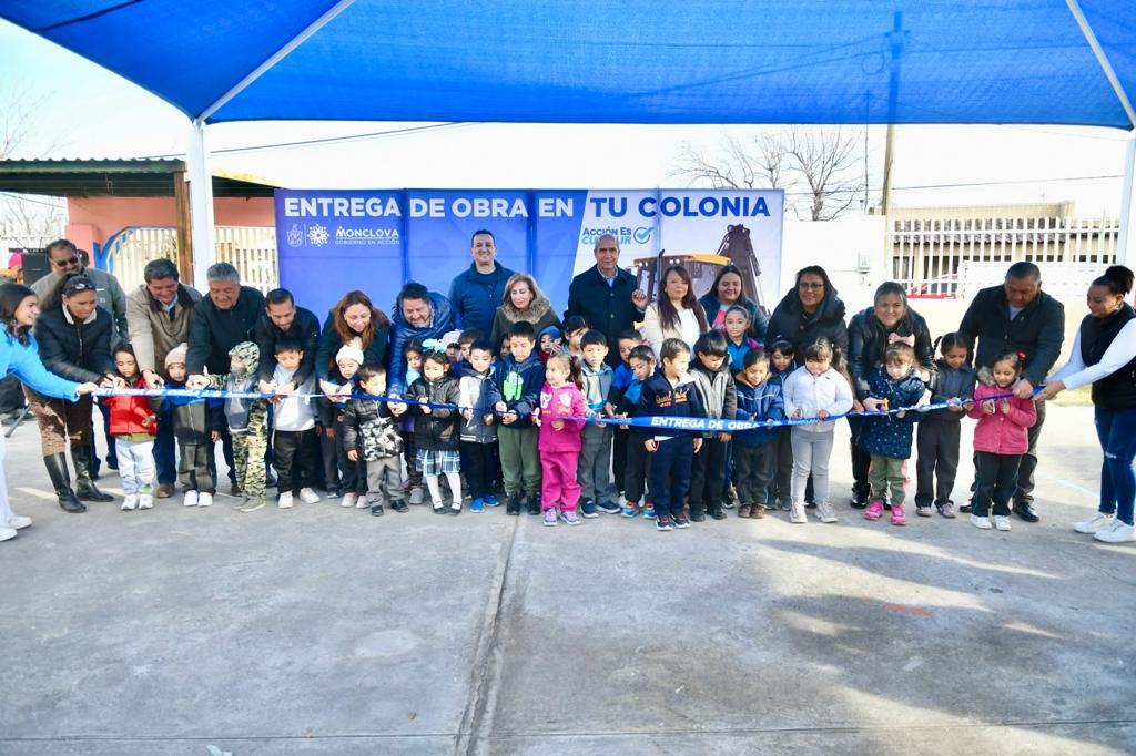 Entrega Alcalde otra obra de malla-sombra