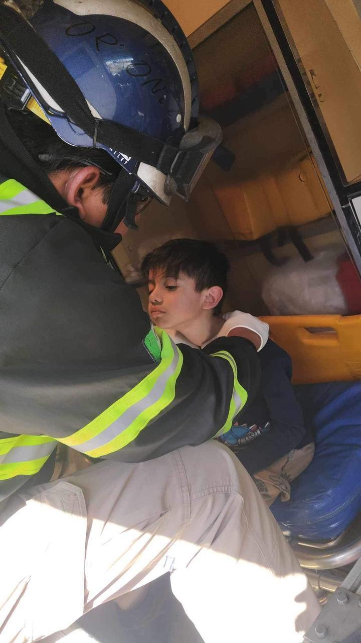 Niño lesionado en un accidente