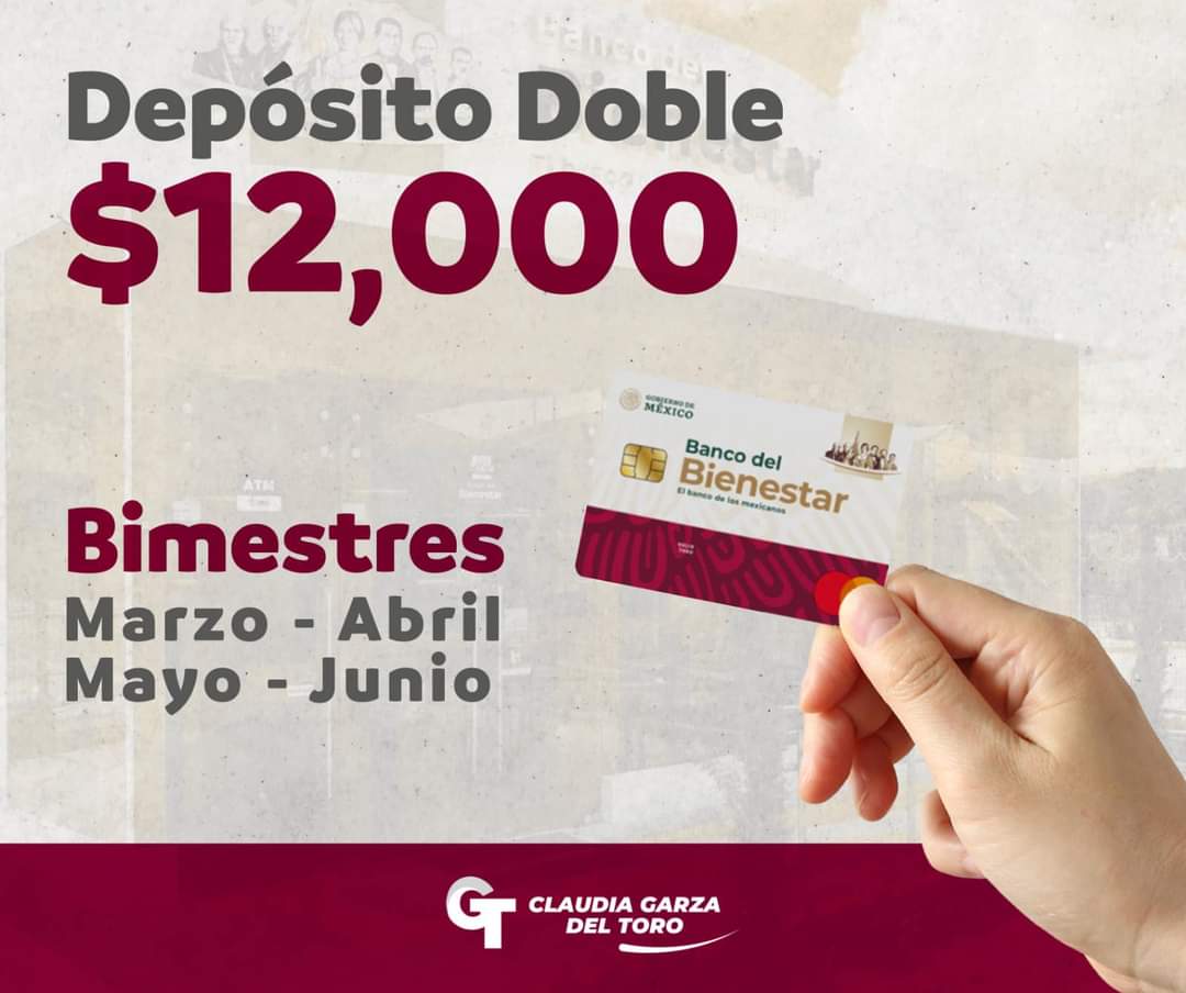 Recibirán 12 mil pesos adultos beneficiarios de la Pensión del Bienestar