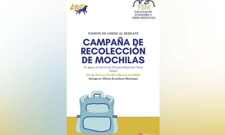 Recolectará Universidad mochilas para migrantes