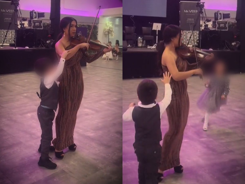 VIDEO: Niños arruinan show de violinista durante una boda ¿está mal que no los inviten?