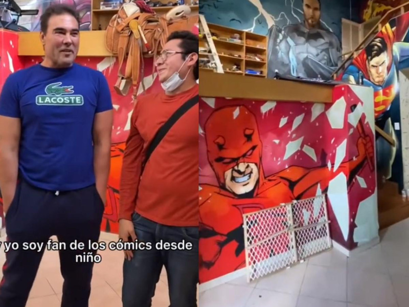 Eduardo Yáñez pinta su casa con temática de superhéroes; así quedó
