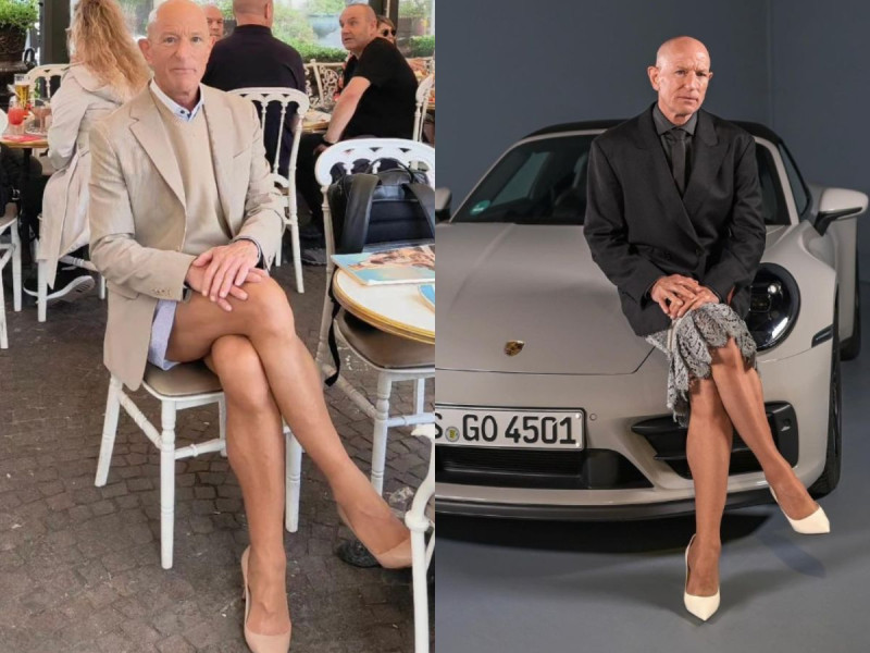 Se viraliza ingeniero heterosexual de 63 años casado que le gusta usar tacones y faldas