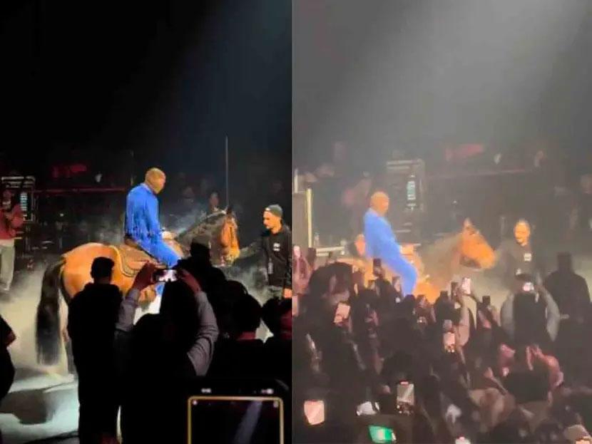 Critica PETA a Bad Bunny por usar un caballo como utilería