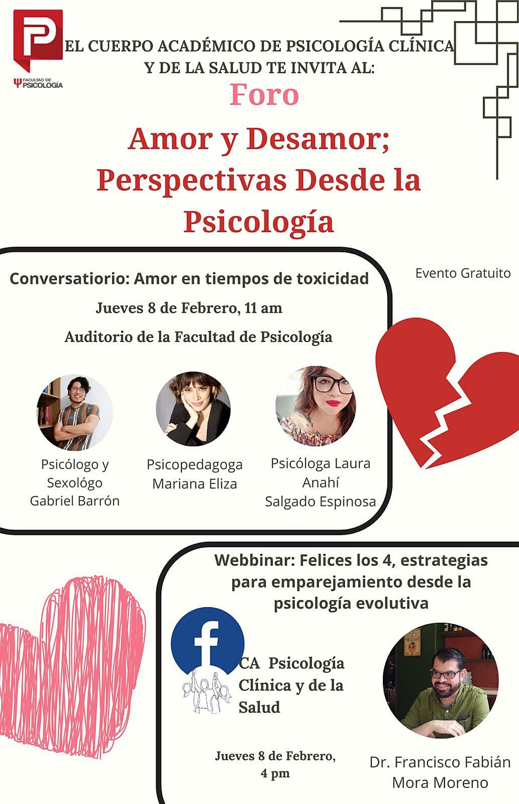 Analizarán el amor y desamor en foro