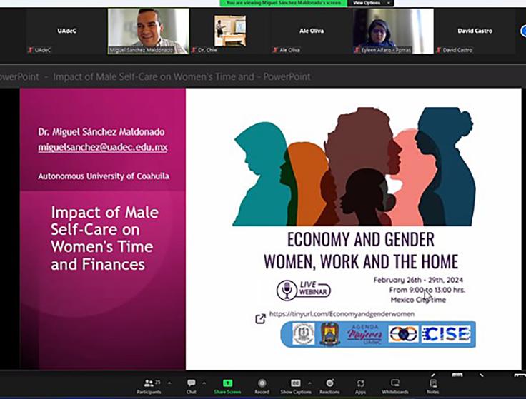 Realizan en la UAdeC la Conferencia Virtual Internacional sobre Economía y Género