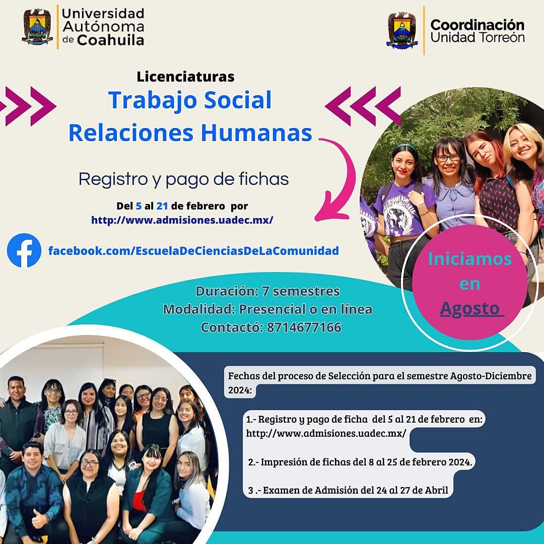 Invita a la carrera de Trabajo Social