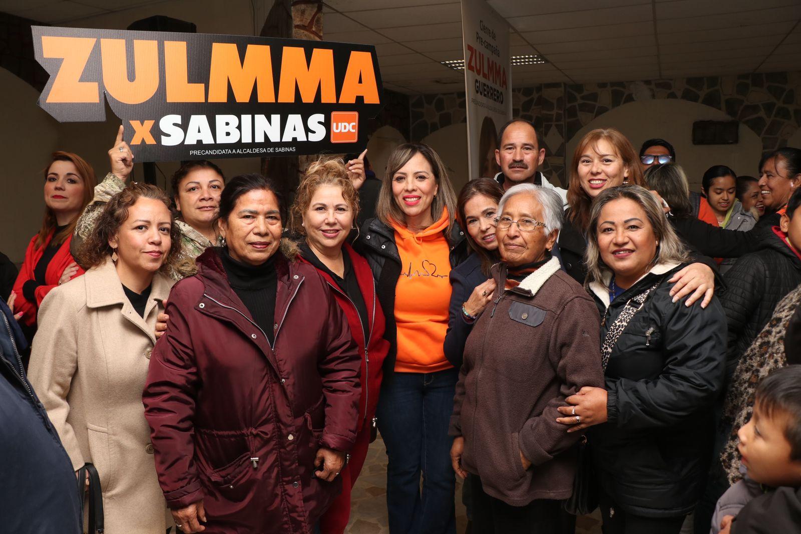 Cierra Zulma y UDC campaña en Sabinas