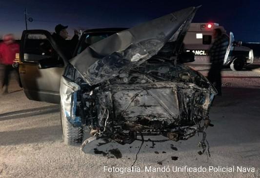 Registra fuerte choque en tramo de Nava-PN