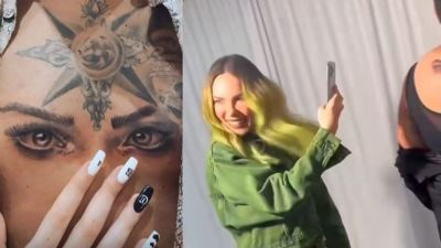 Fanático se tatúa los ojos de Belinda y ella recuerda a Nodal: «no te lo puedes borrar eh»