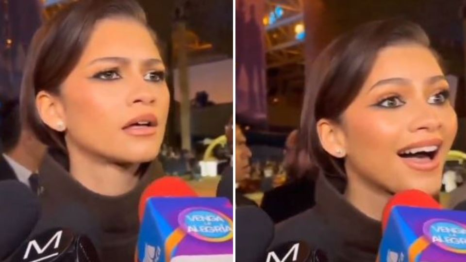 Zendaya quedó confundida tras el peculiar inglés de un reportero de “Venga la Alegría”: VIDEO