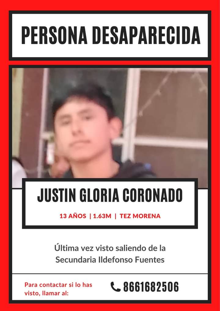SE REPORTA DESAPARICIÓN DE JOVEN