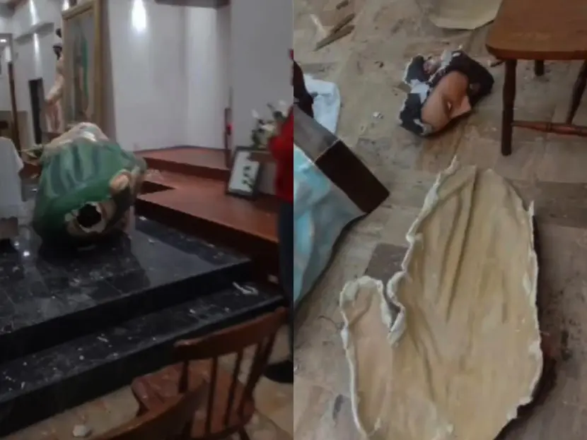  Sacrílego destruye a San Juditas en el Templo de San Judas Tadeo