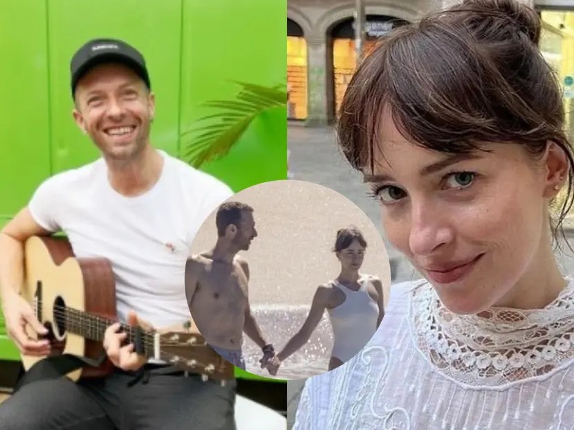 Chris Martin y Dakota Johnson son vistos vacacionando en playas de México