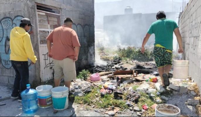 Sujeto en estado tóxico prende fuego a terrenos