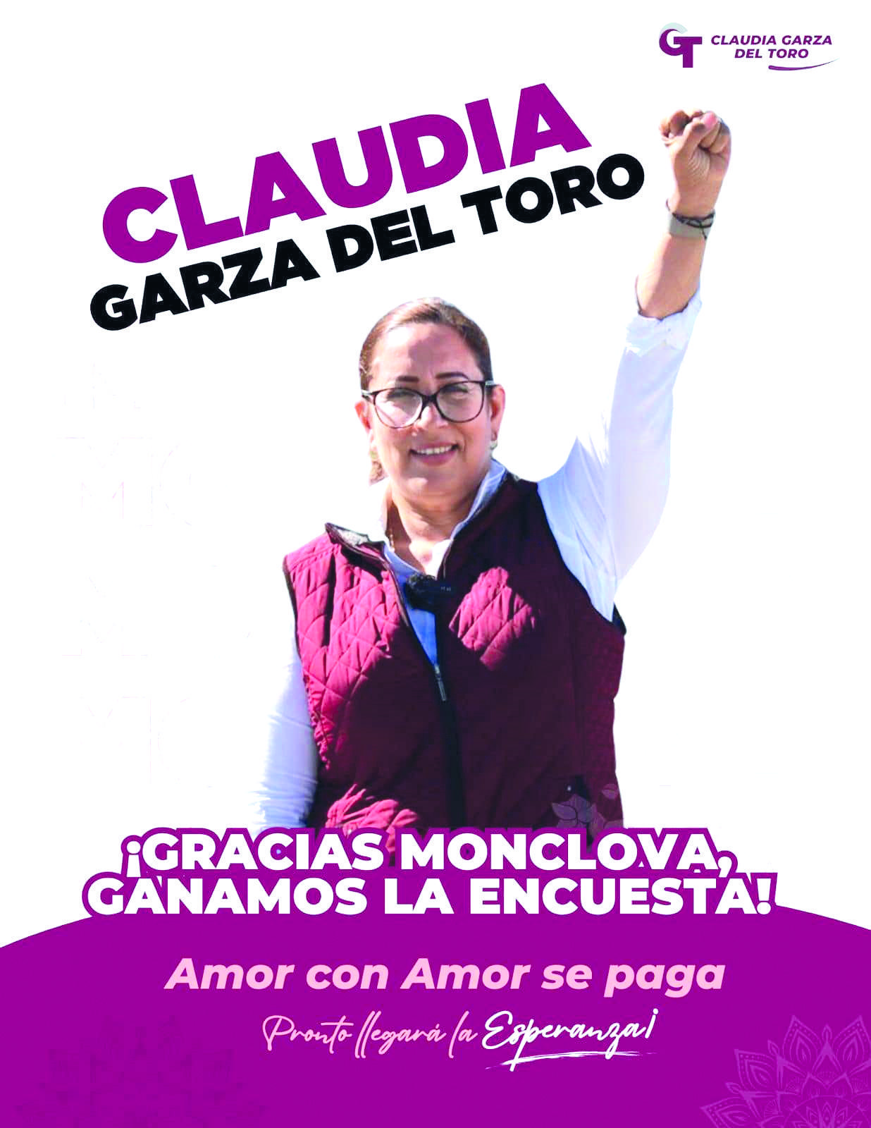 “Estoy contenta y llena de esperanza”: Claudia  