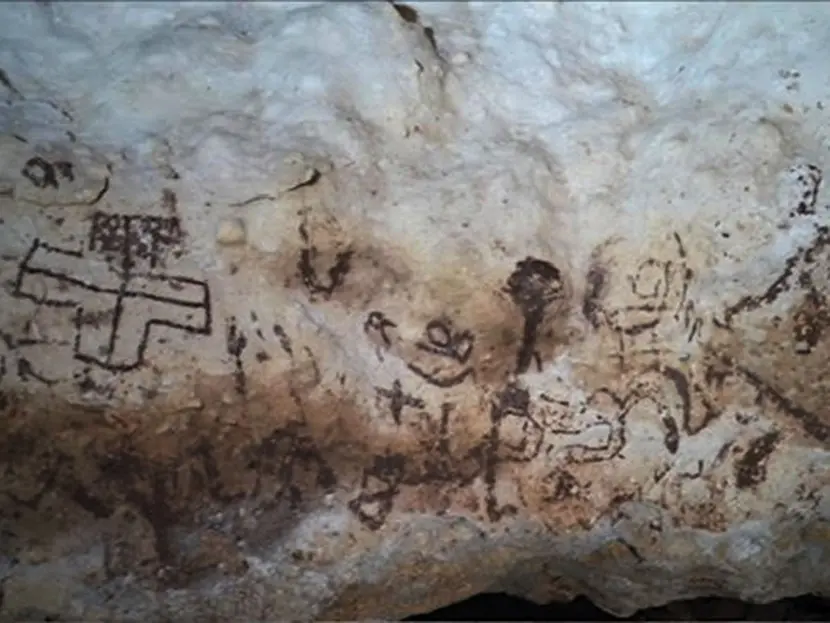 Descubren en Yucatán cueva maya para rituales con impresionante pintura rupestre